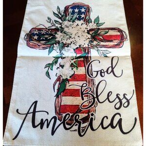 Cross Garden Flag America 4th Of July Decor Summer Decoration Outdoor Yard Sign